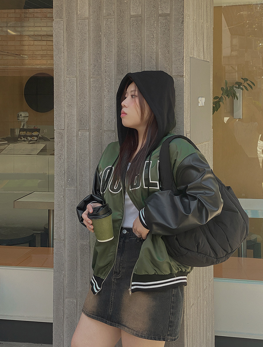 D-Bones Contrast Graphic Print Hood Jacket