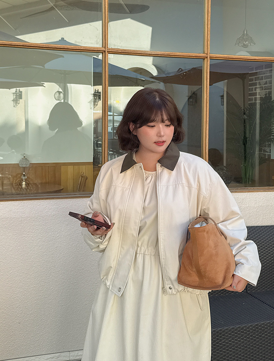 Fuern Contrast string cotton jacket