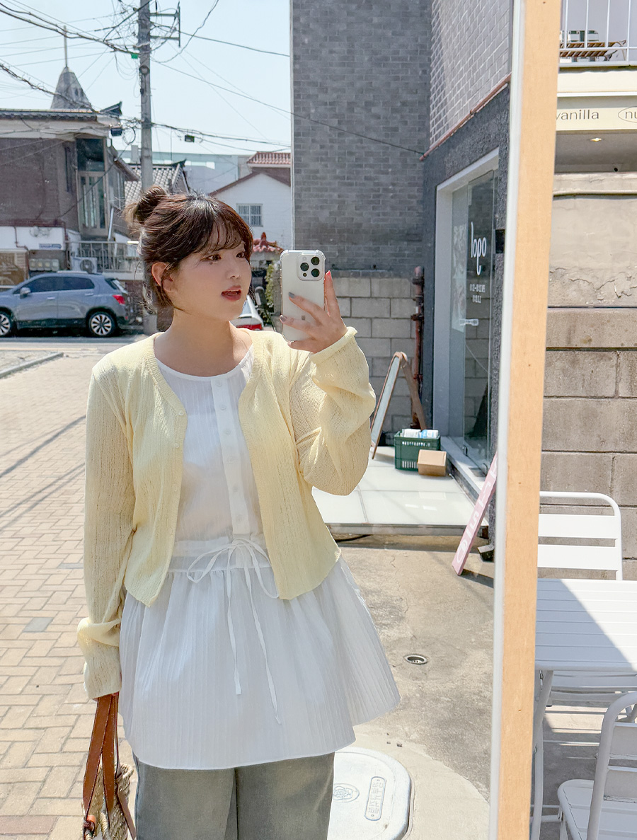 Kenviewa string shirring long bustier