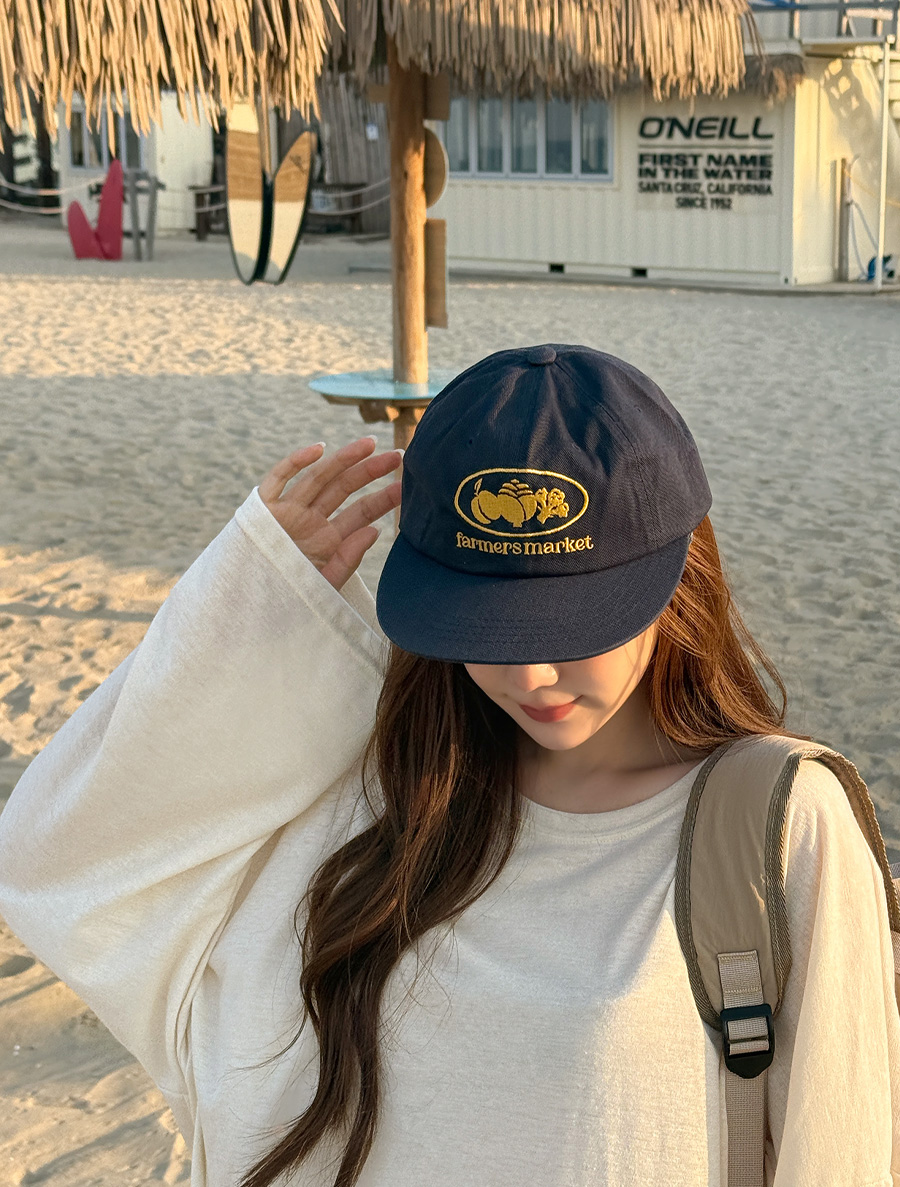 Tsuyume embroidery cotton camp cap
