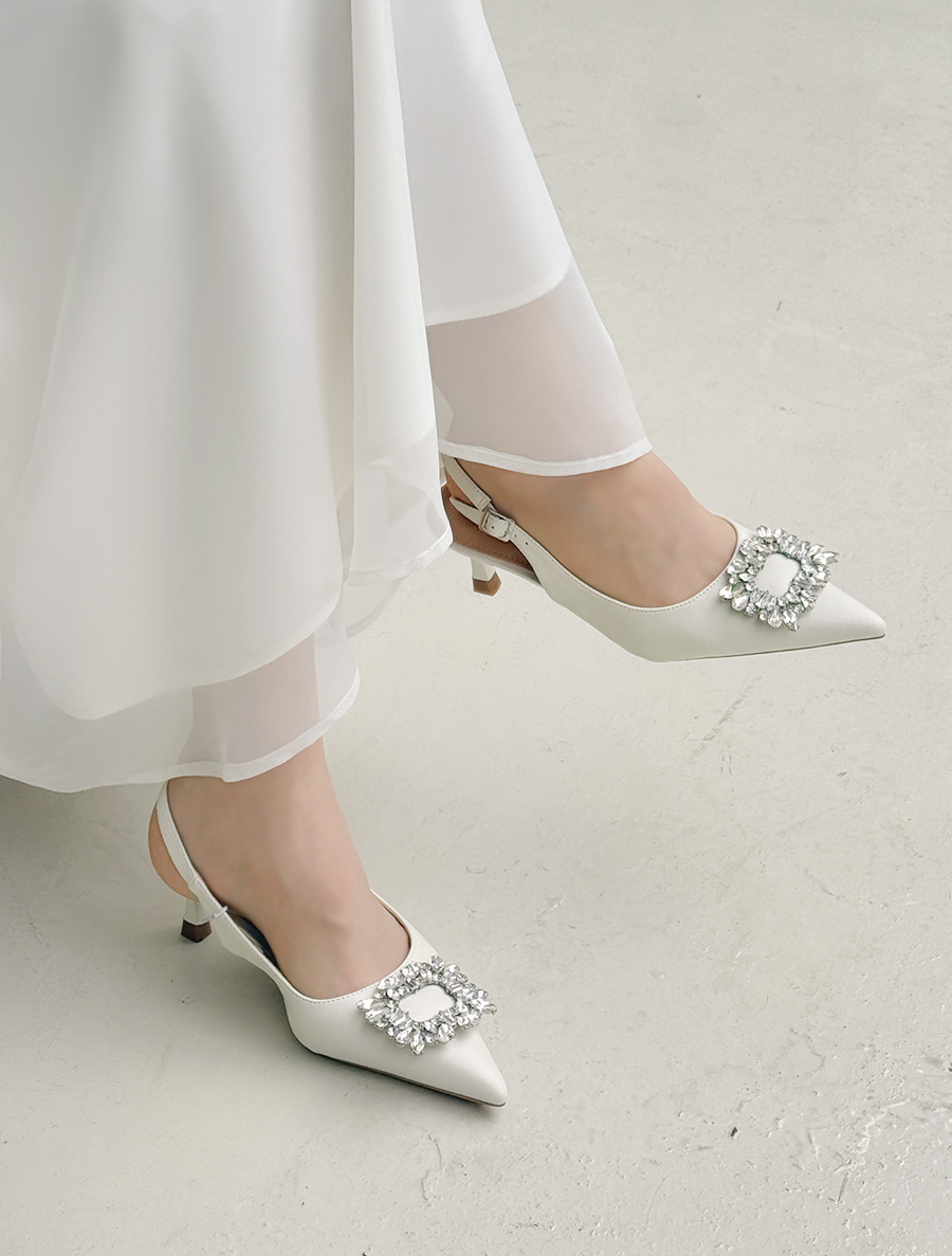 Beton cubic stiletto sling backs heel (4cm)