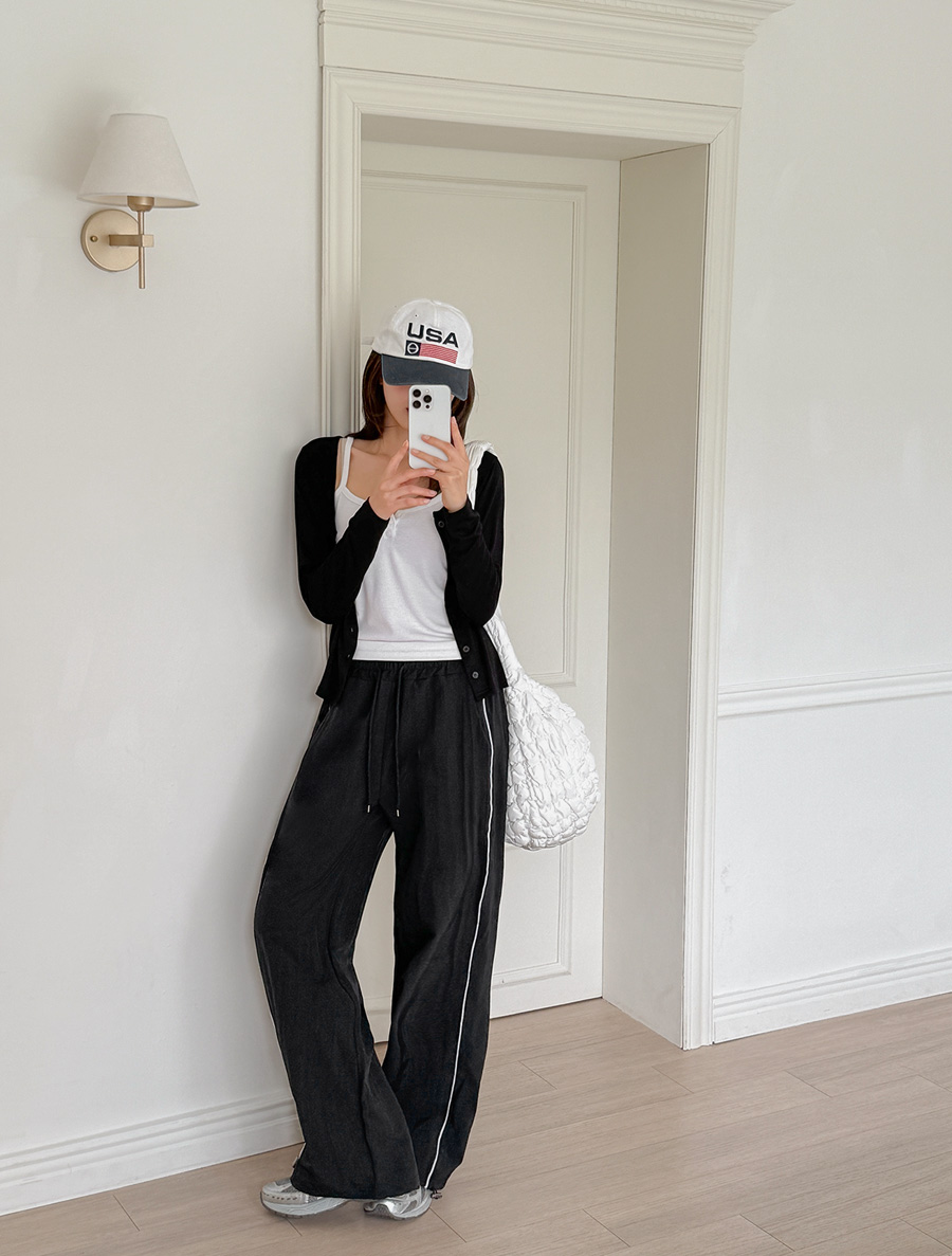 Brands Nylon String Long Waistband Pants