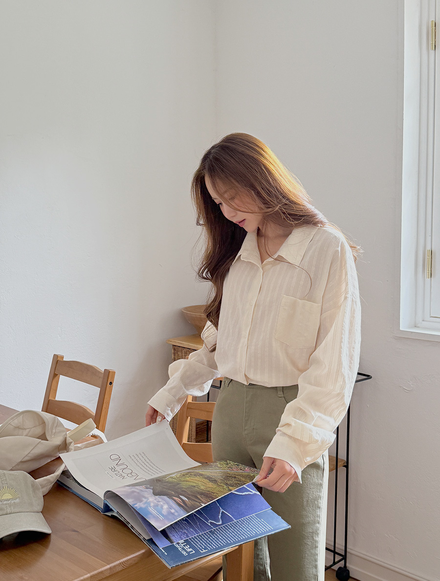 Tentsuen Unbalance Cotton Shirt