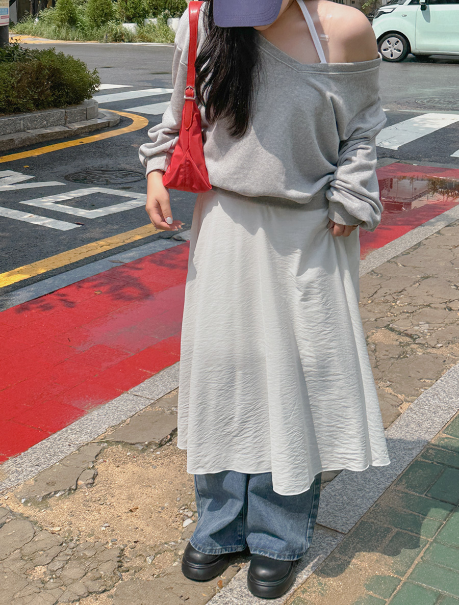 Hakua Bamboo Flare Long Skirt