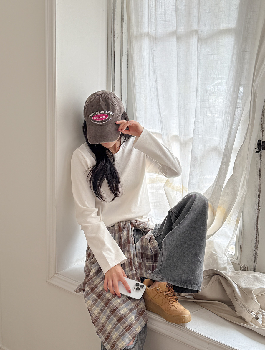 HefN Ribbed Basic T-shirt