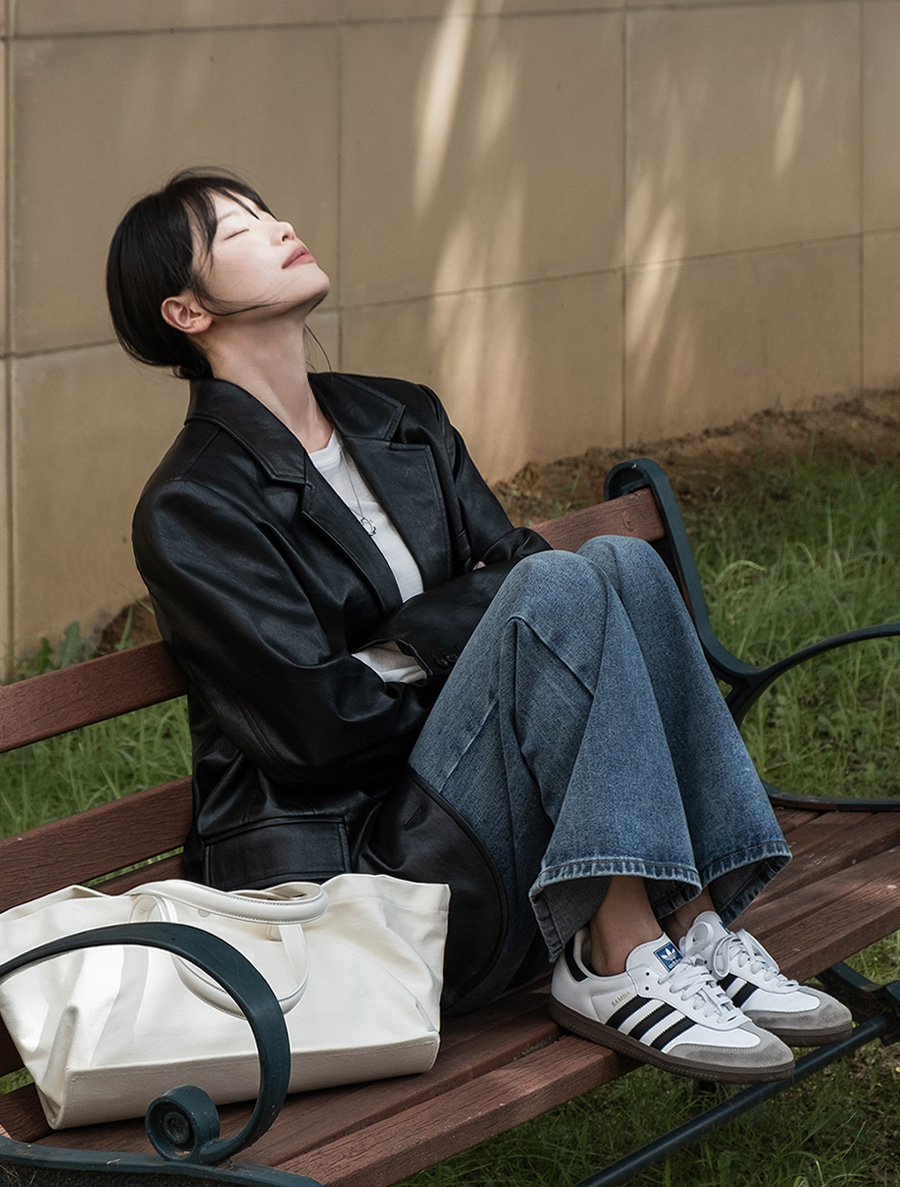 [EVELLET] Boyto Leather Overfit Single Jacket