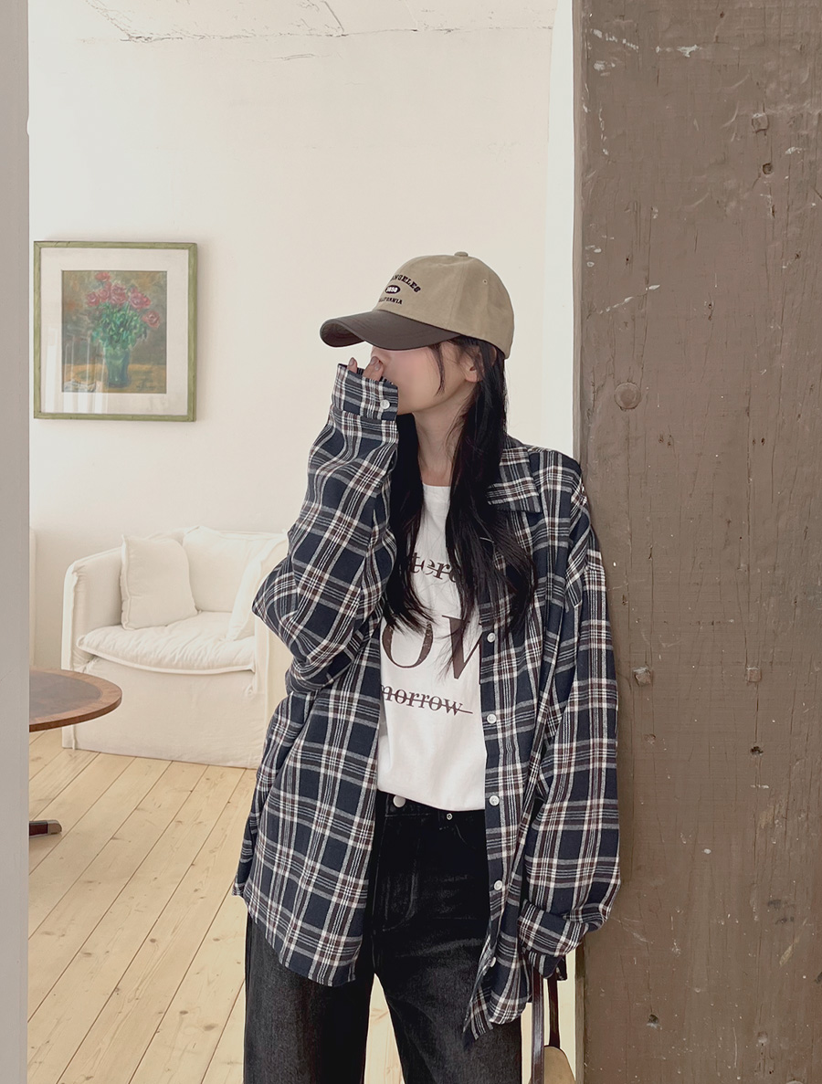 Gel Anew Unbalance Plaid Check Shirt