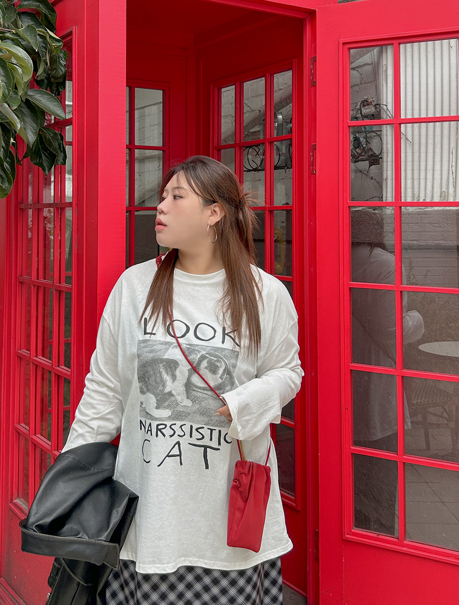 Poltua Graphic Print Long T-shirt