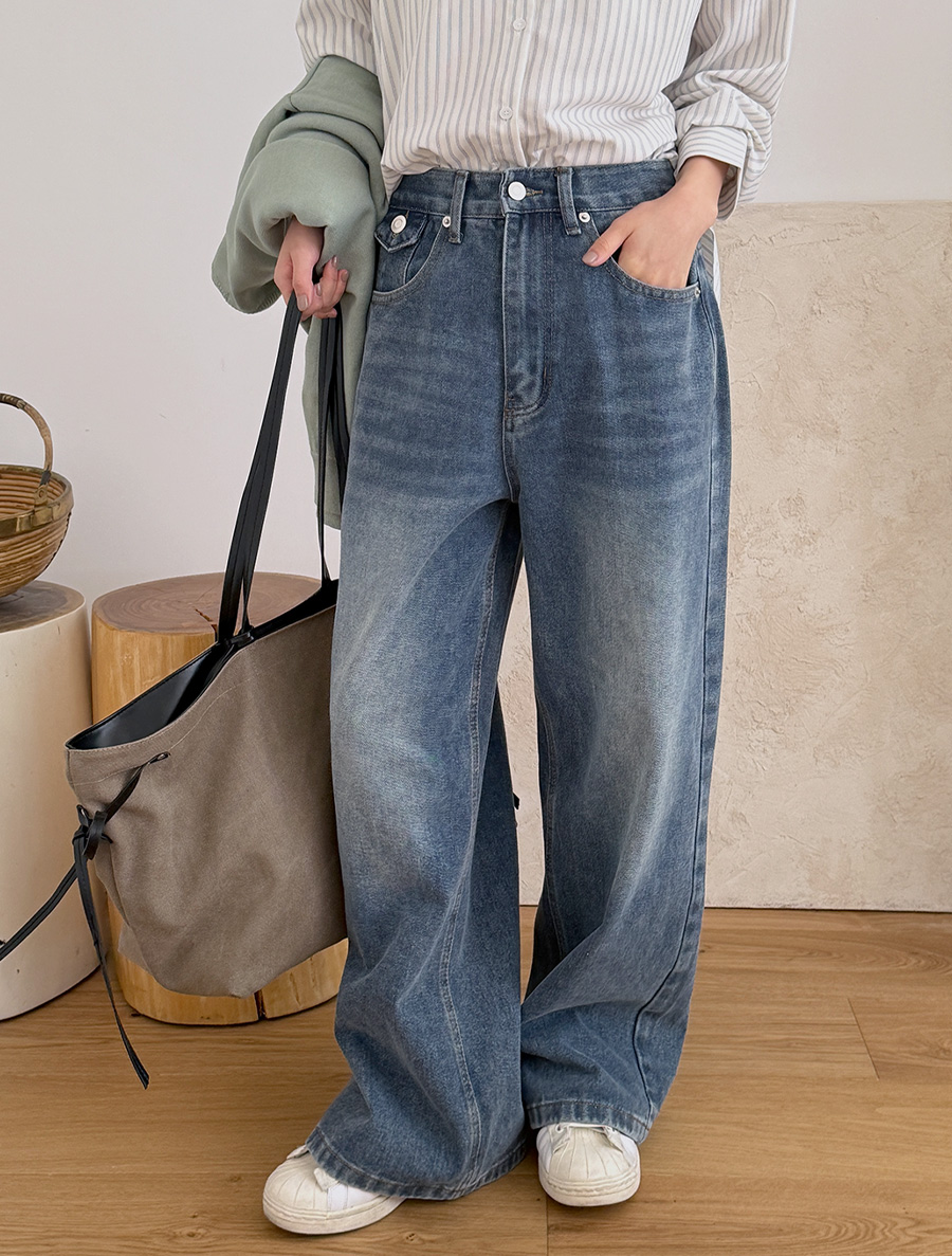 Lemua Wide Denim Pants by Length