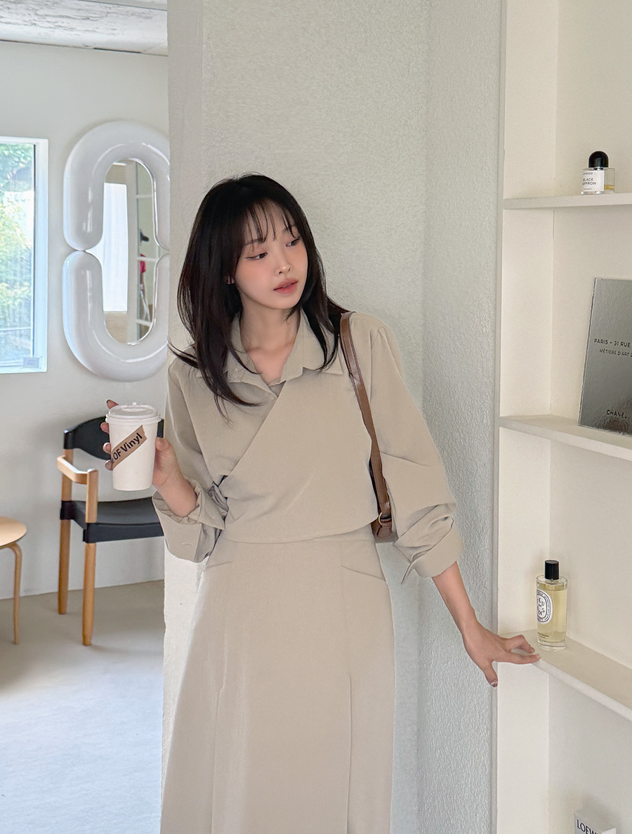 Peondi wrap shirt blouse