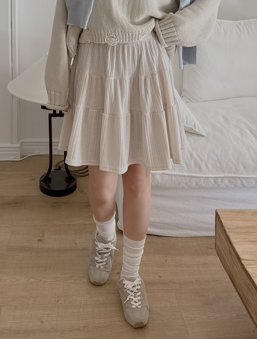 Muep Tiered Waistband Skirt