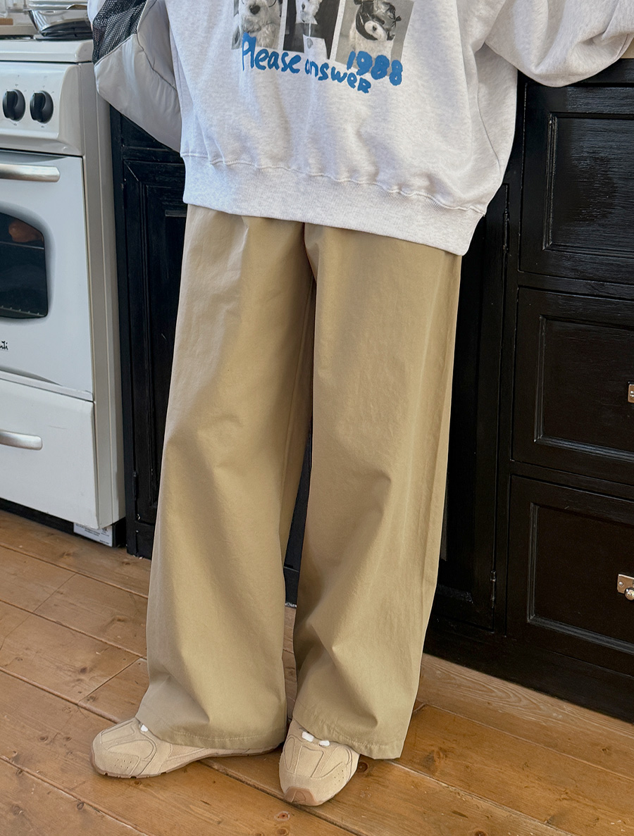 Eduon Cotton Wide Waistband Pants