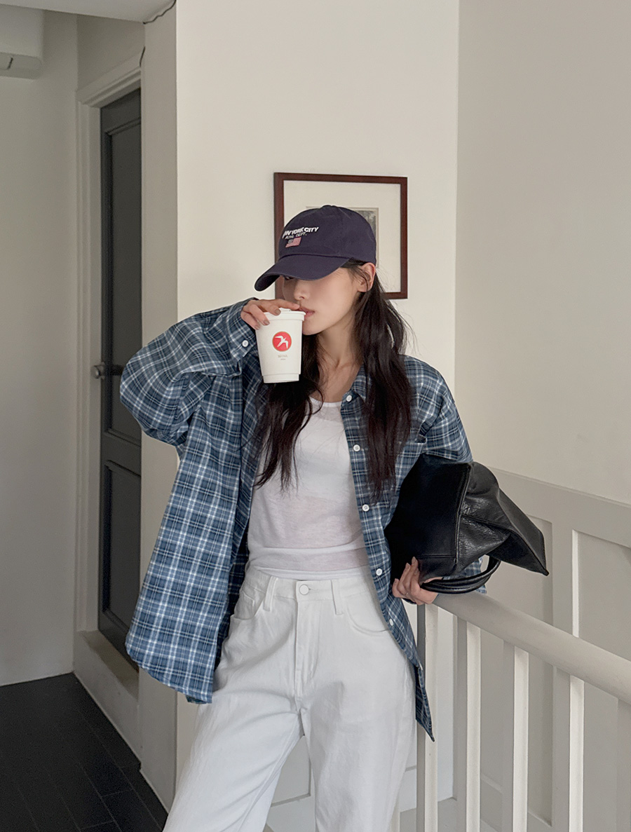 Bienju Plaid Check Pocket Shirt