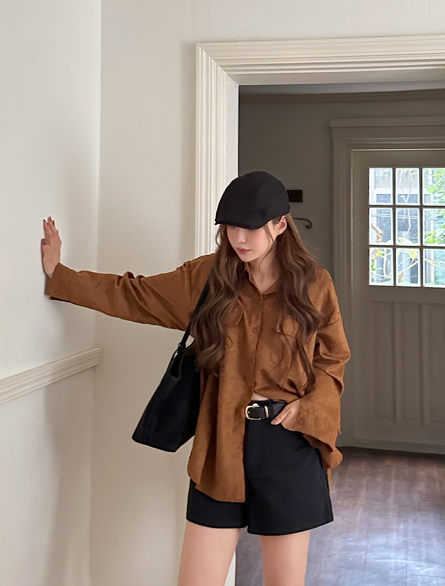 Toren Suede Pocket Shirt