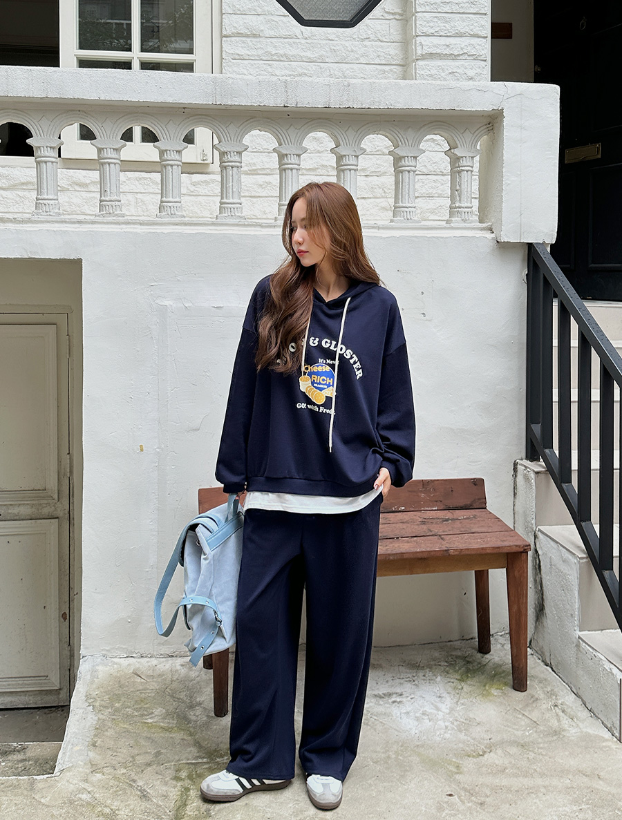 Ketbi Graphic Print Hood Pants Training SET