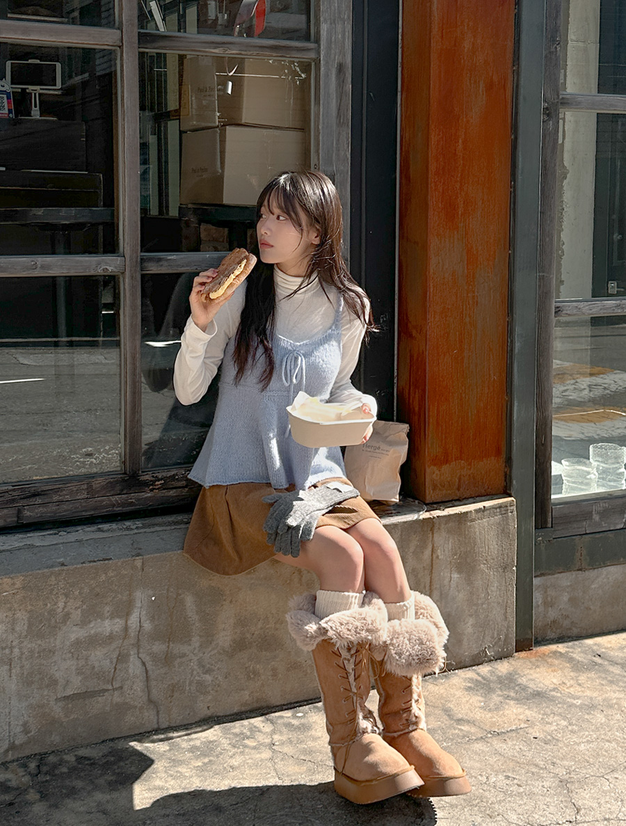 [EVELLET] Levna Bowknot Bustier Knit