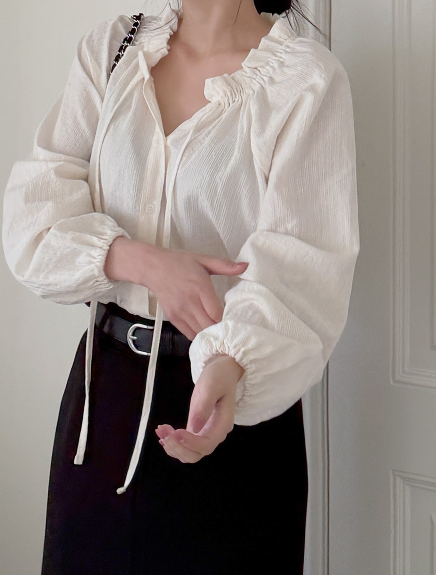 Denp Frill Strap Blouse