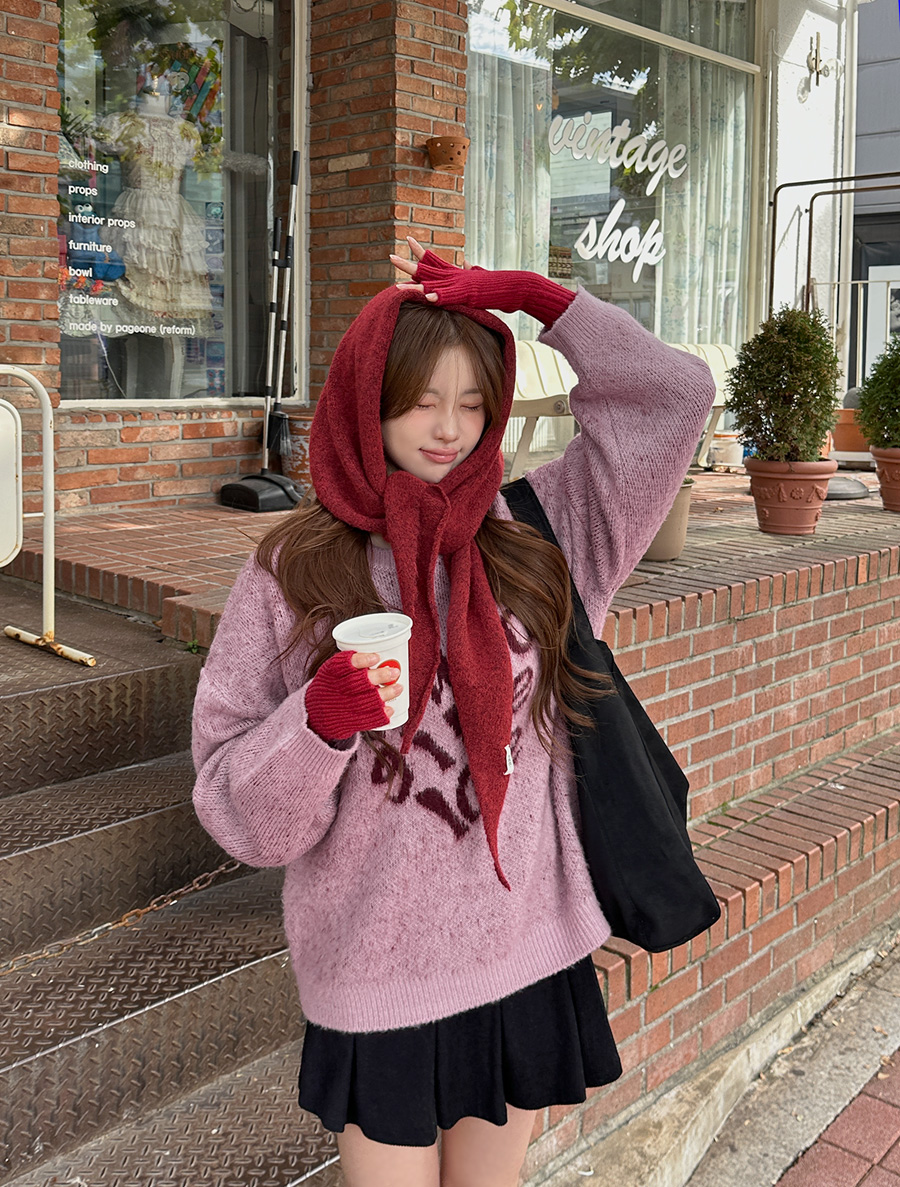 Bureno Cashmere Knit Hair Kerchief