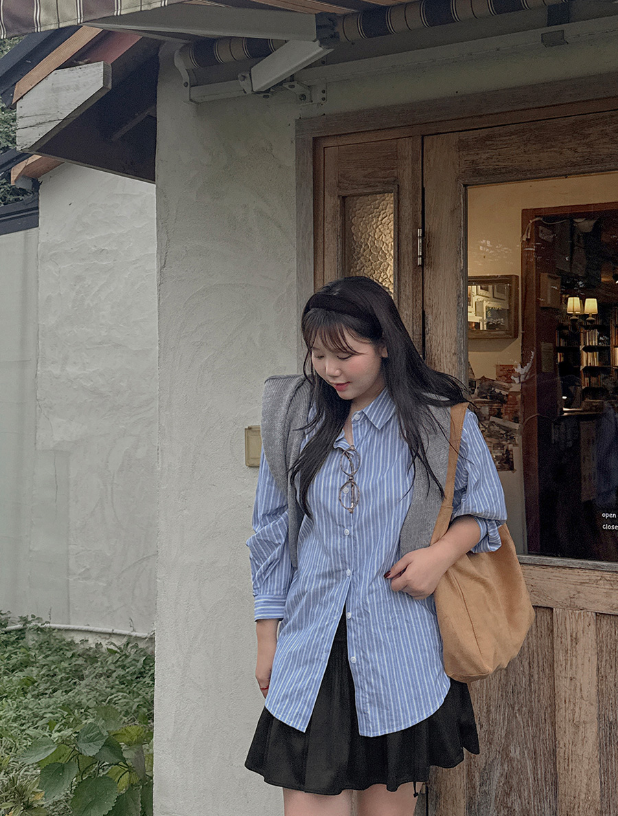 Ontz ST Pintuck Unbalance Shirt