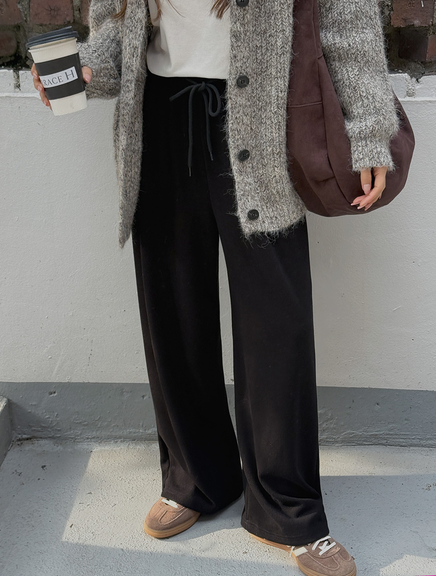 Thaen Ribbed Velvet Waistband Pants