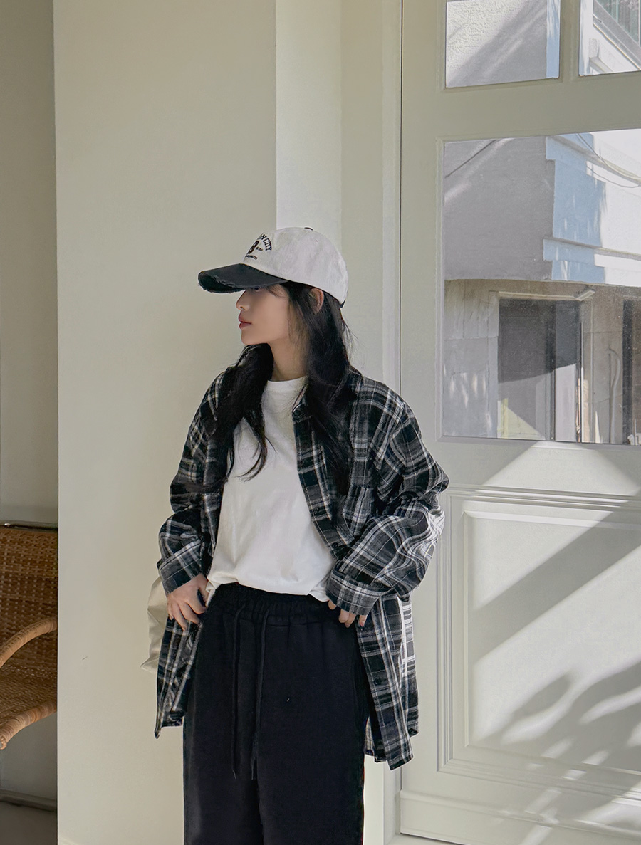 Phena Cotton Pocket Plaid Check Shirt