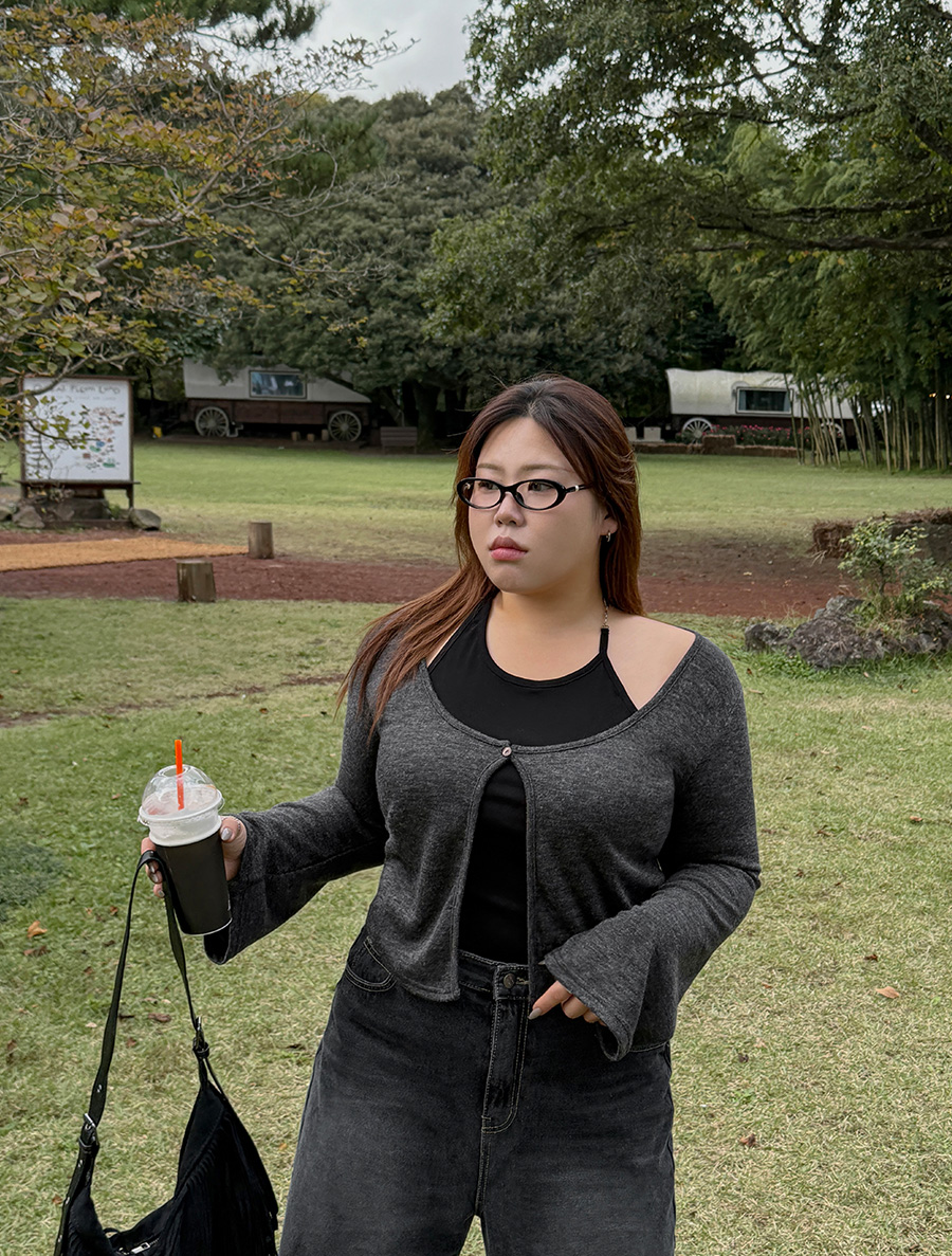 Musenb Halter neck buckle layered T-shirt