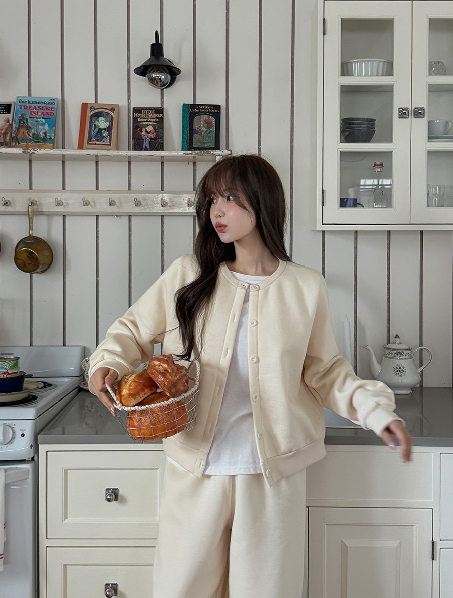 Proa fleece button cardigan