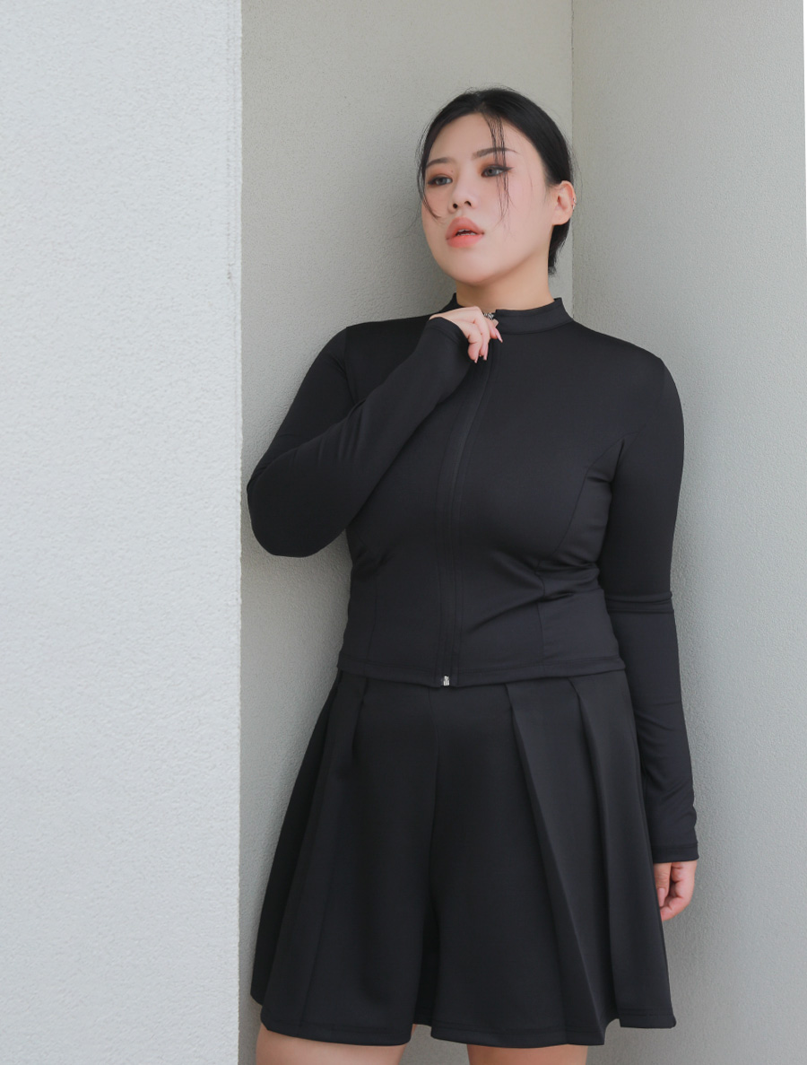 [EVELLET] Nitean line zip up
