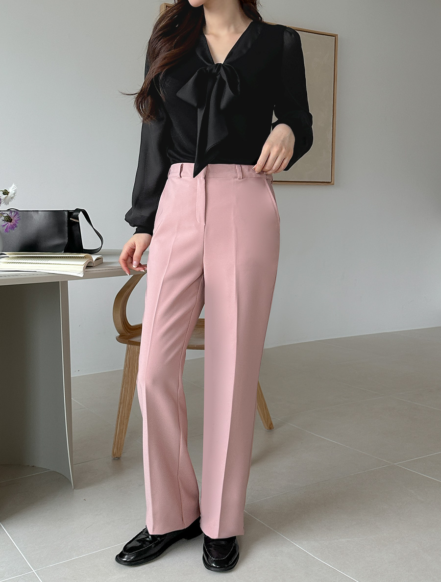 Elbree length semi-boot cut slacks