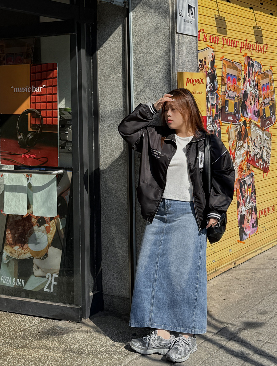 Tinkid Length-Specific Washing Denim Skirt