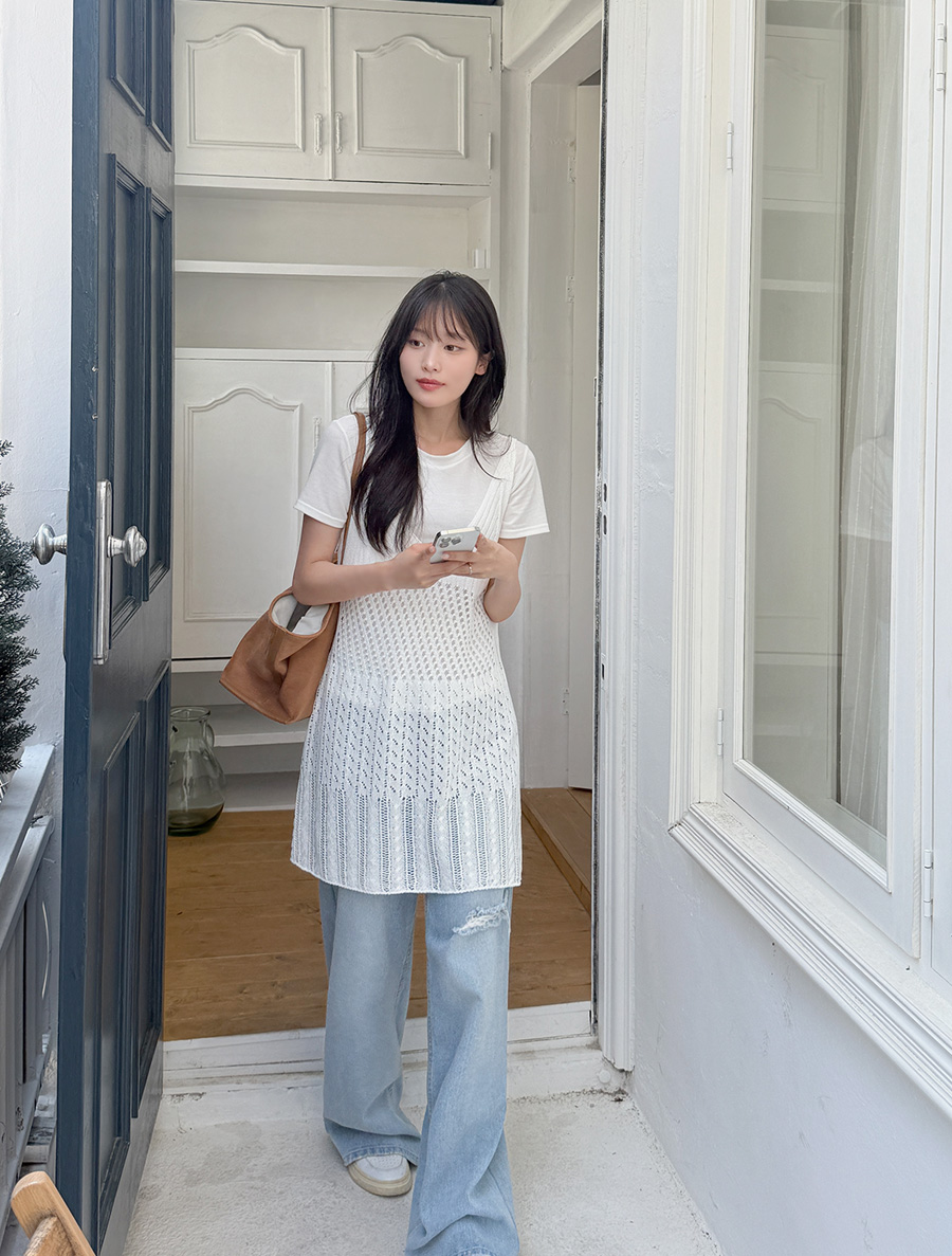 [EVELLET]Eddie Skashi Layered Knit Dress