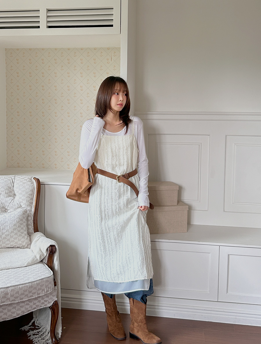 [EVELLET] Operi Layered Bustier Long Dress