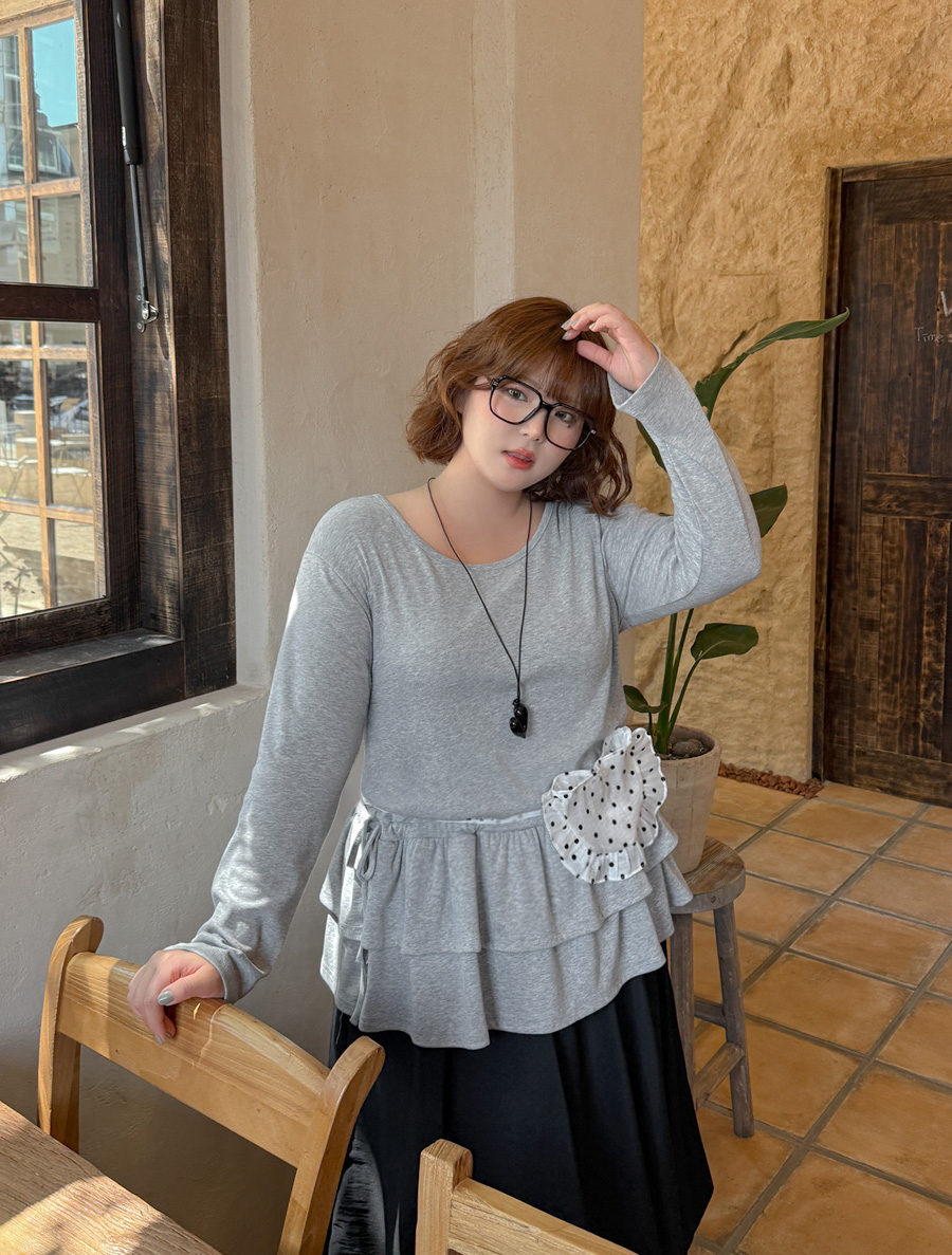 [EVELLET] Redui Frill Layered Dress