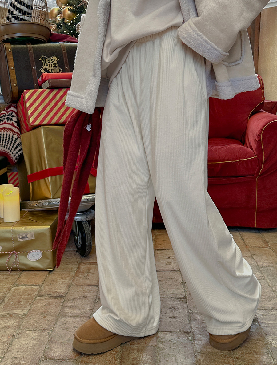 Funard Mink fleece Velvet Long Waistband Pants