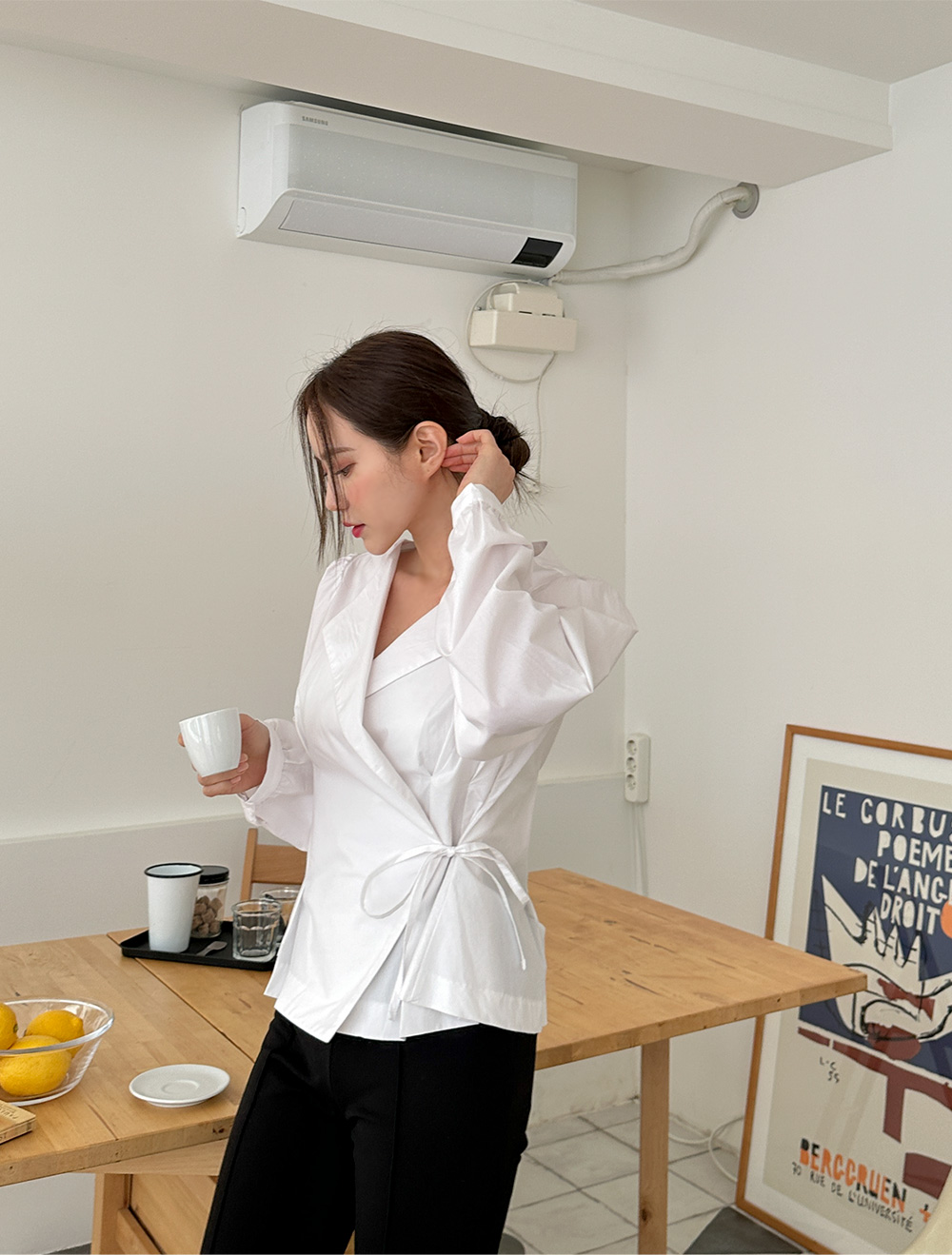 [EVELLET] 2Even Cotton wrap Blouse