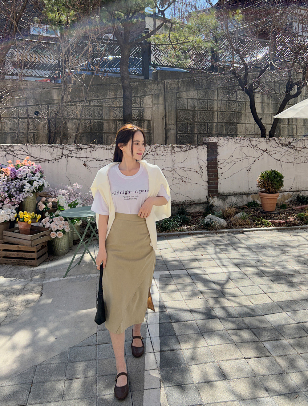 [EVELLET]Juendy Shirring Long Skirt