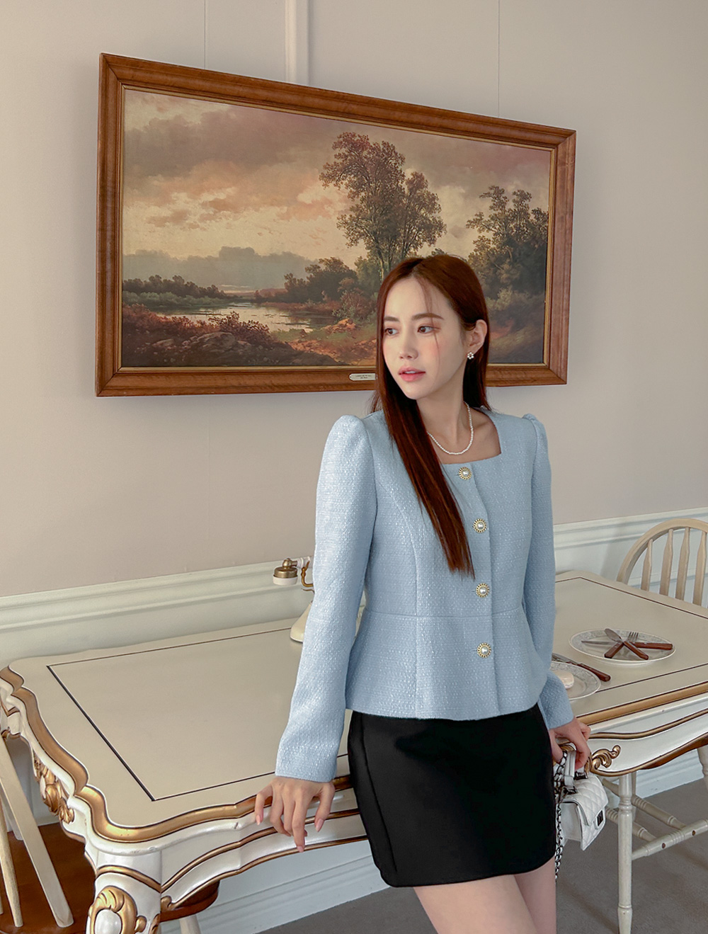 [EVELLET] Nmove two-way Tweed Jacket