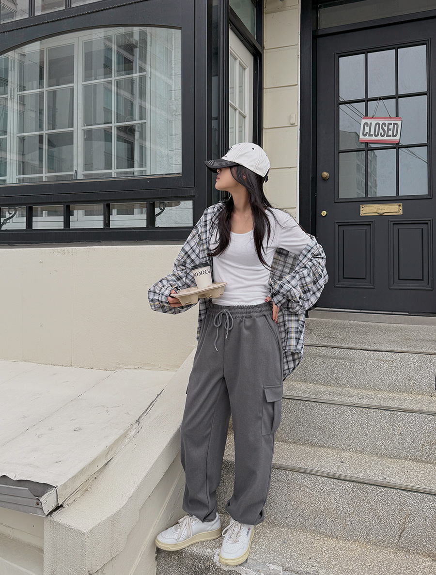 [EVELLET] Melonin Cargo Waistband Pants