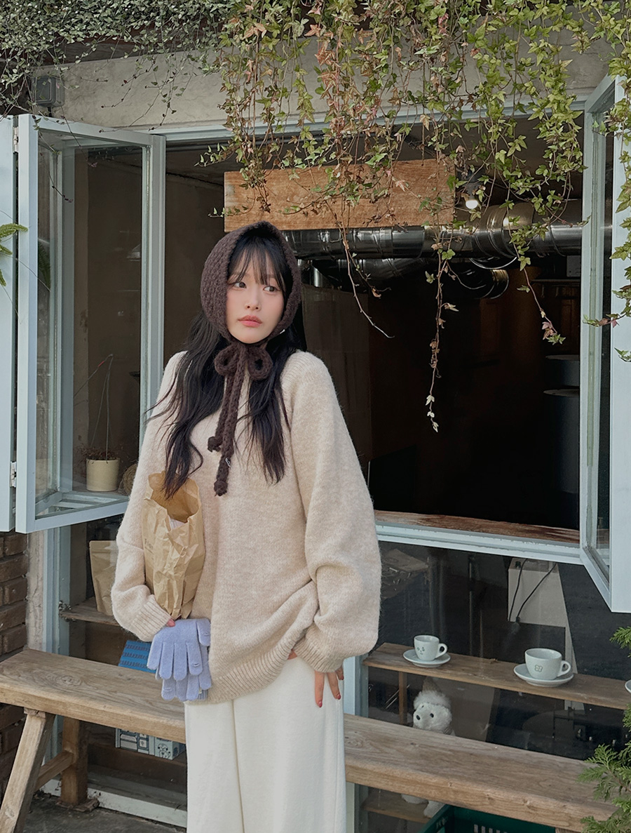 [EVELLET]Amans Round Wool Knit