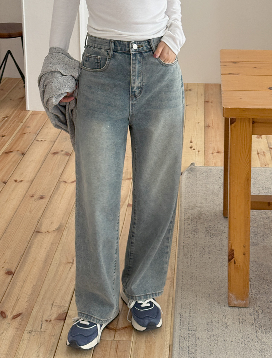 [Daily Pants] Mienp Wide Denim Pants by Length
