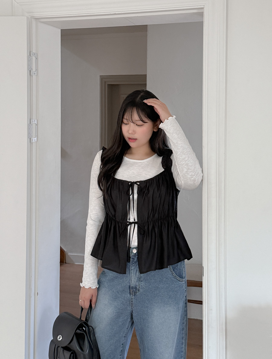 [EVELLET] Demellie Frill Bustier