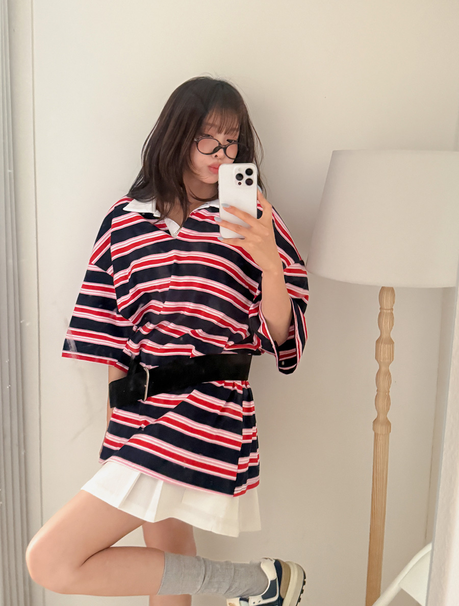 Mhenvu ST Collar Long T-shirt