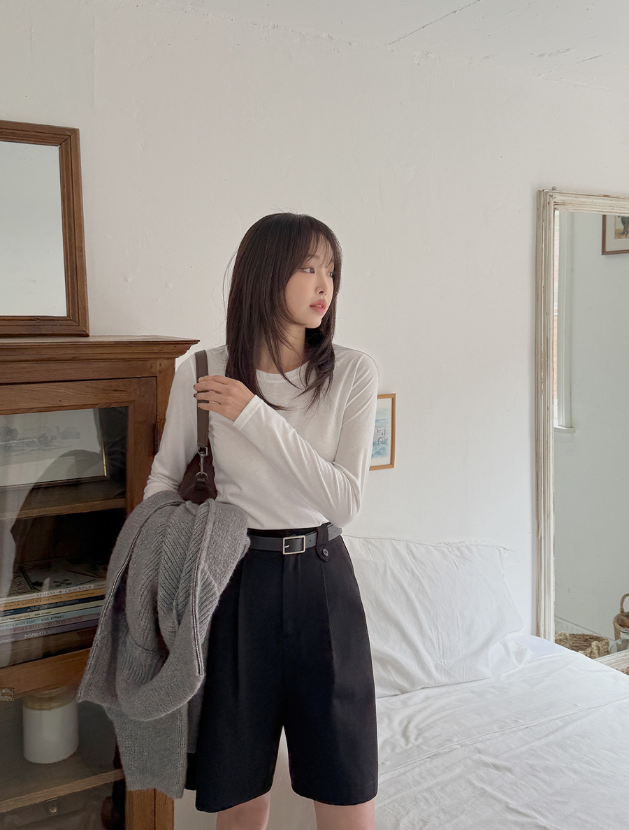 [EVELLET] Ramidelle Basic Span T-shirt