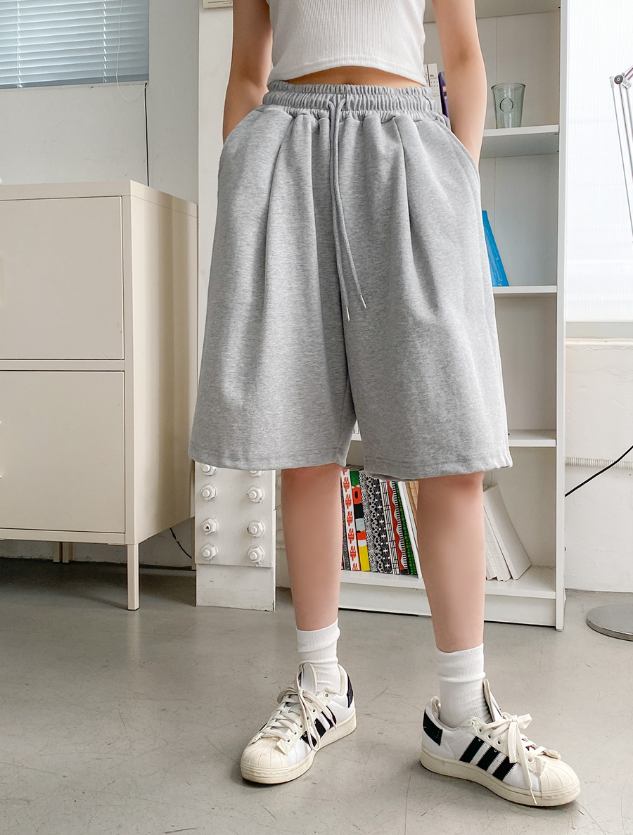 Belzia Pintucks 6.Pedal pushers Bermuda Waistband Pants