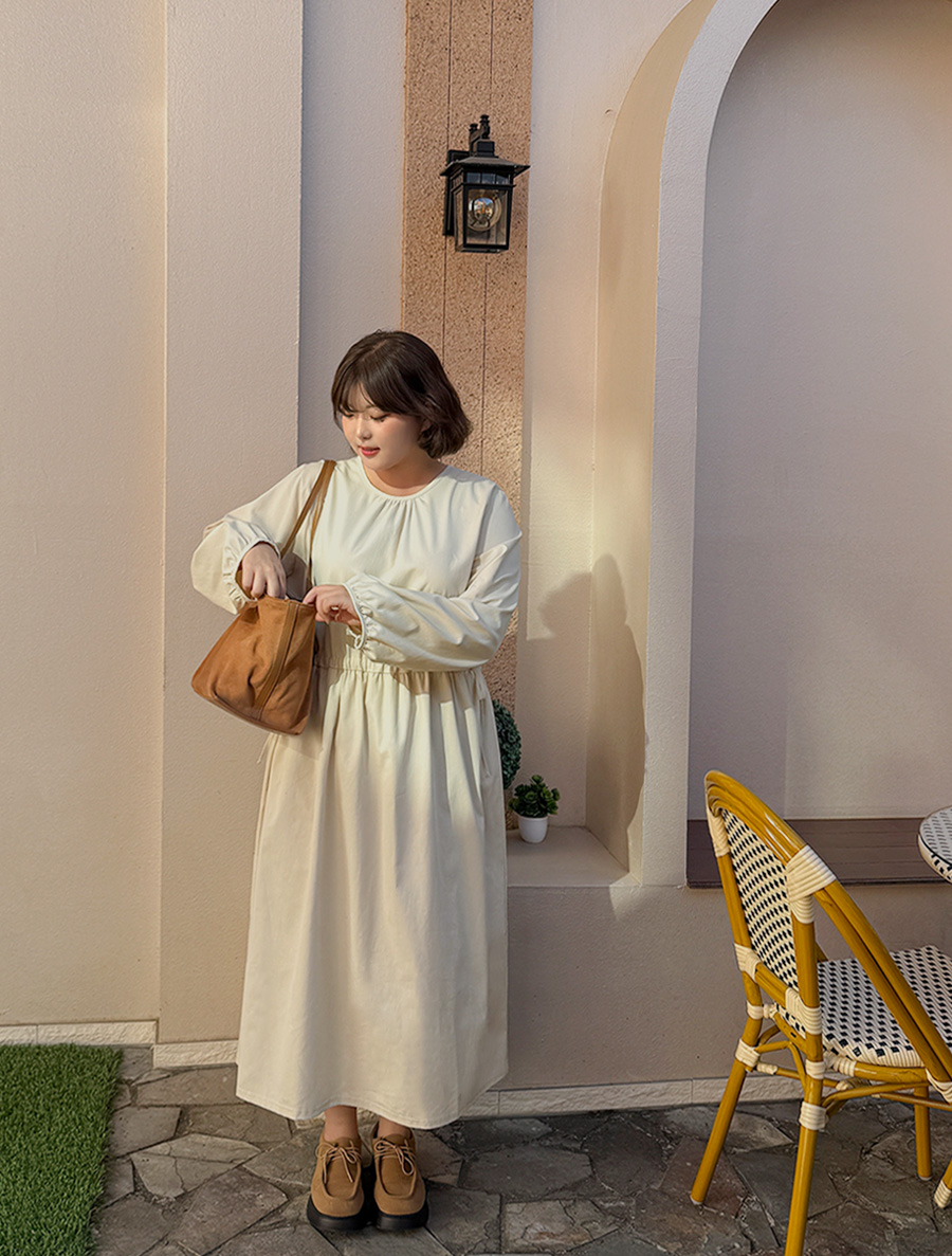 Roenmu String Puff Long Dress