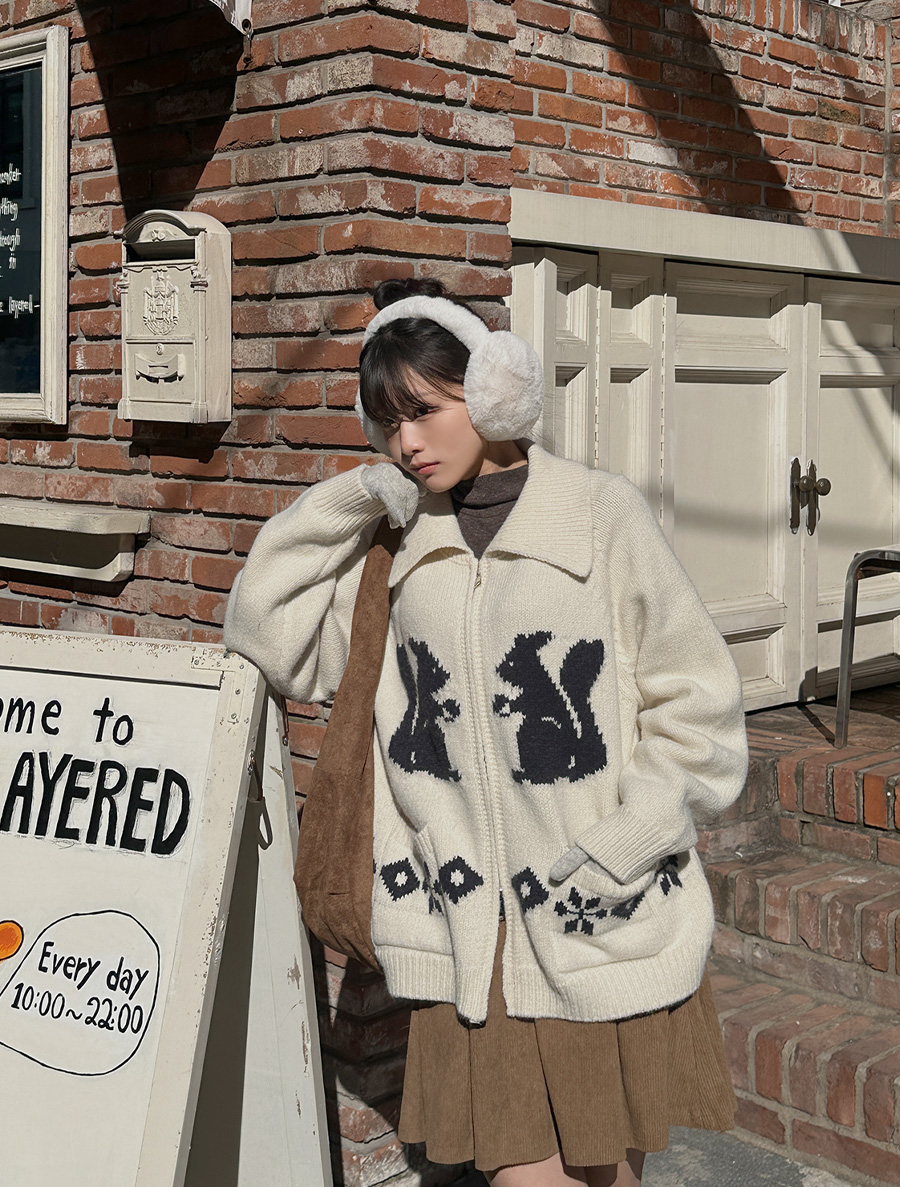 Artview Nordic two-way Knit Zip up