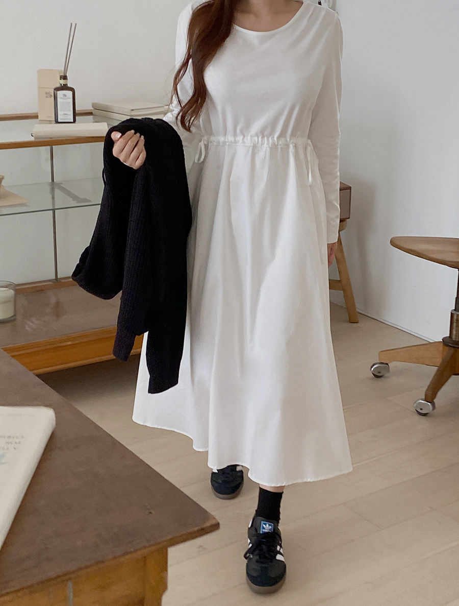 [EVELLET] Myve Cotton ddstring Long Dress