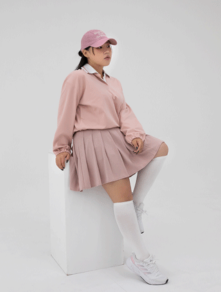 [EVELLET] Nepli Contrast Collar T-shirt