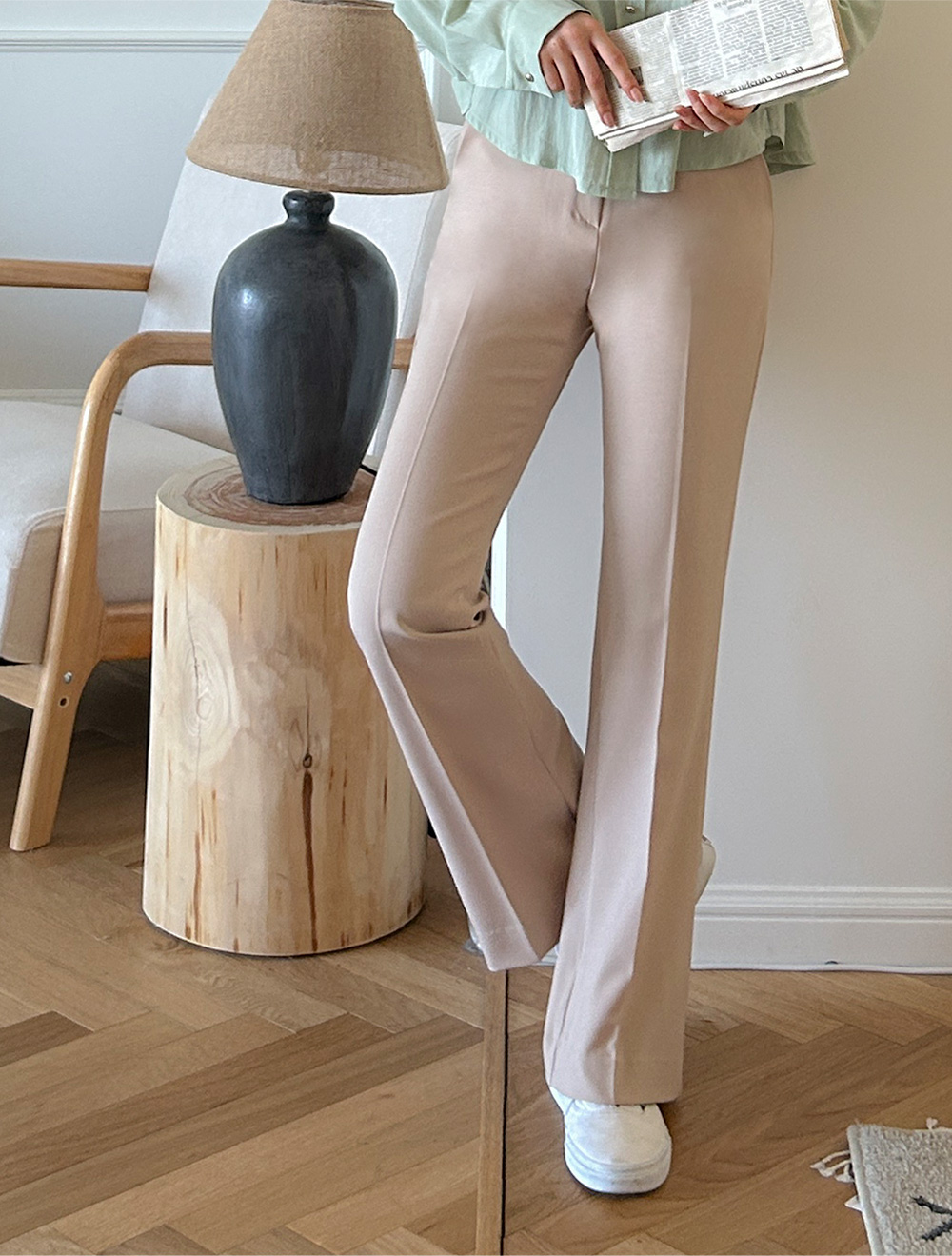 [Everyday Pants] Kebeti Hidden Band Flared Slacks