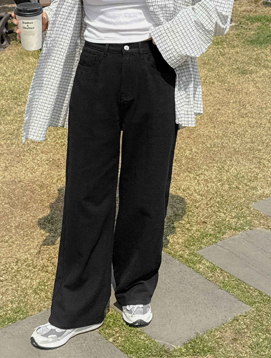 [Daily Pants]Luneph Linen-like Wide Pants